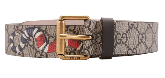 Gucci Belt Supreme Kingsnake Brown