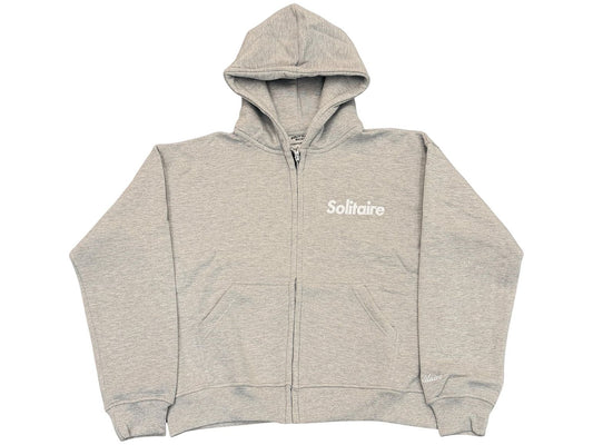Solitaire Zip Up Grey White