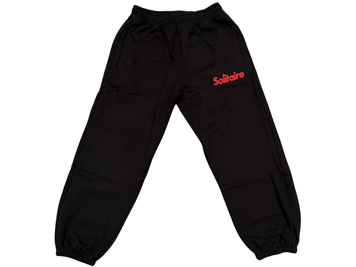 Solitaire Sweatpants Black Red