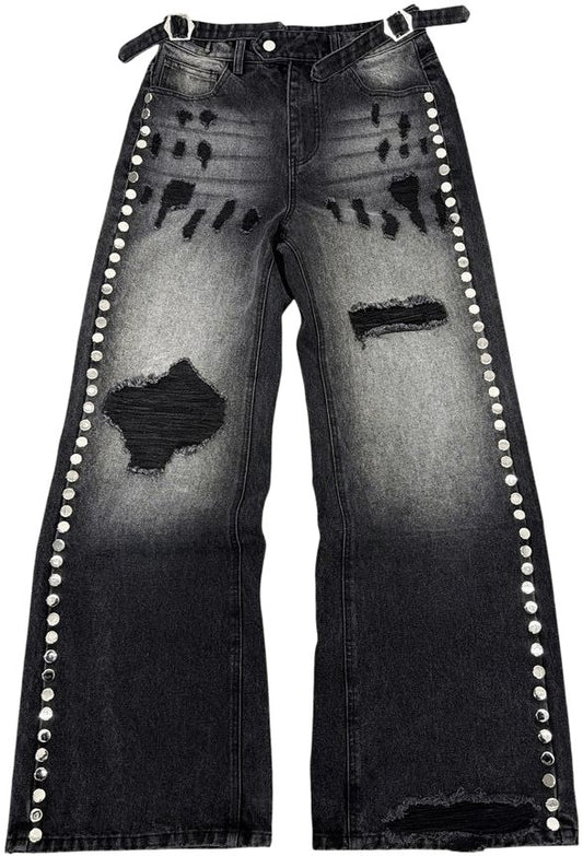 UltimateAim Metal Baggy Jeans Black