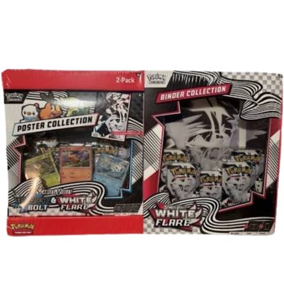 Pokémon Black Bolt & White Flare Poster Collection and White Flare Binder Collection Bundle (Sam's Club Exclusive)