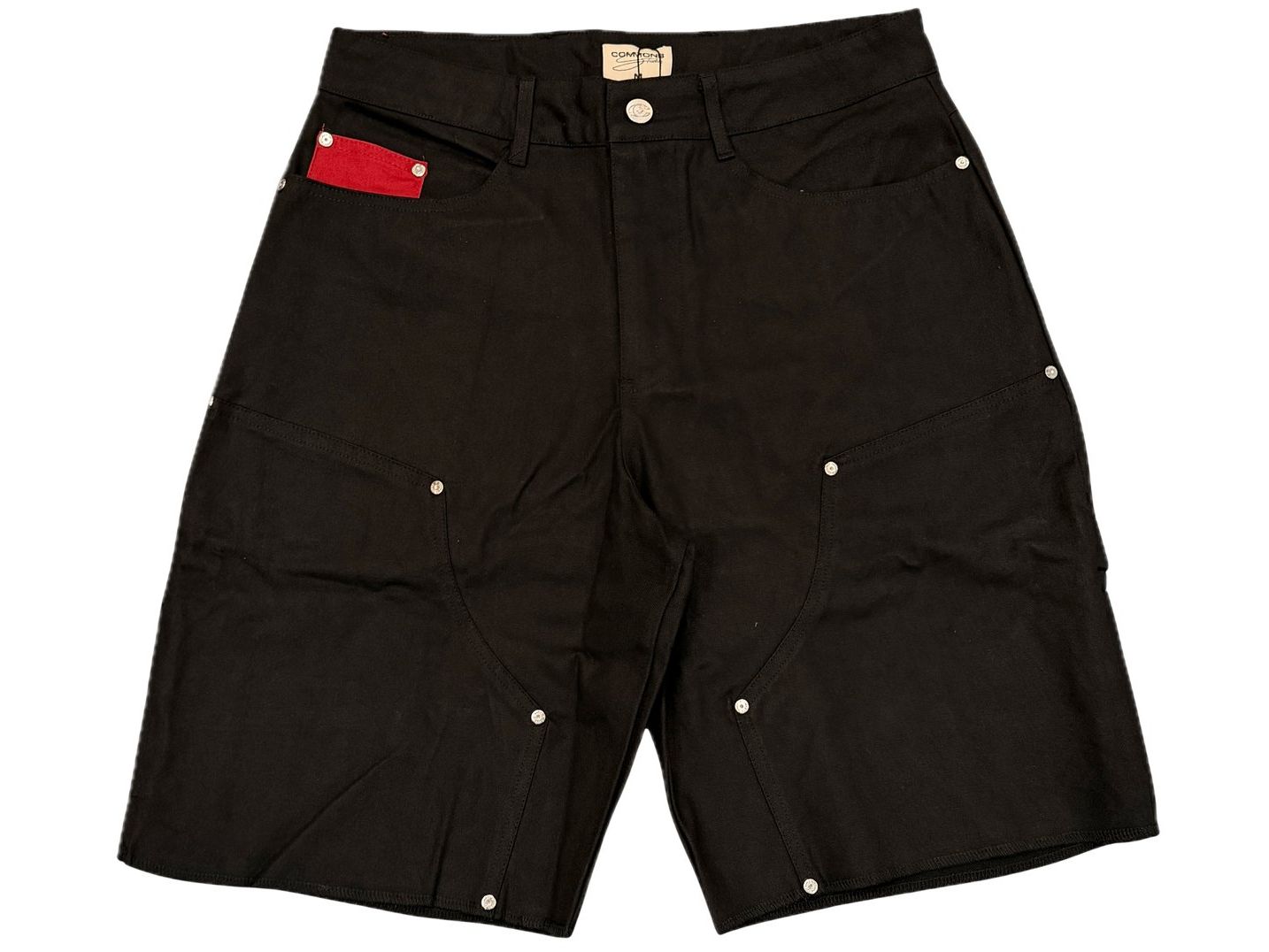 Commons Double Knee Canvas Short Black