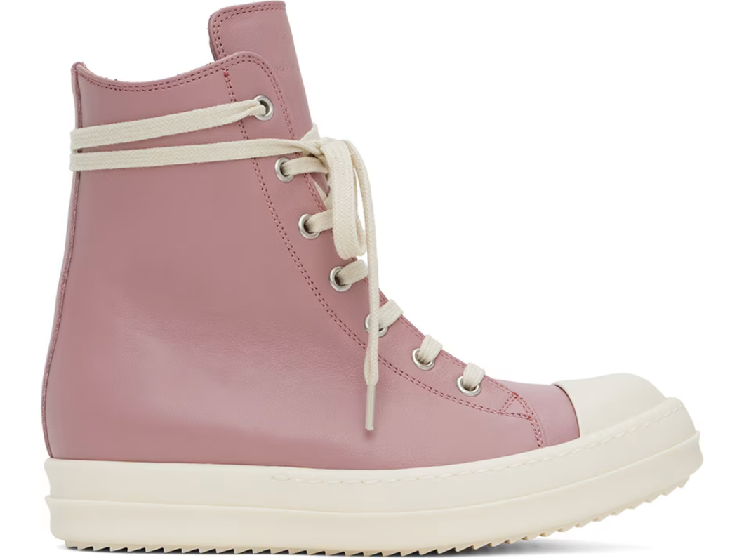 RICK OWEN RAMONES LIDO HIGH SNEAKS DUSTY PINK MILK