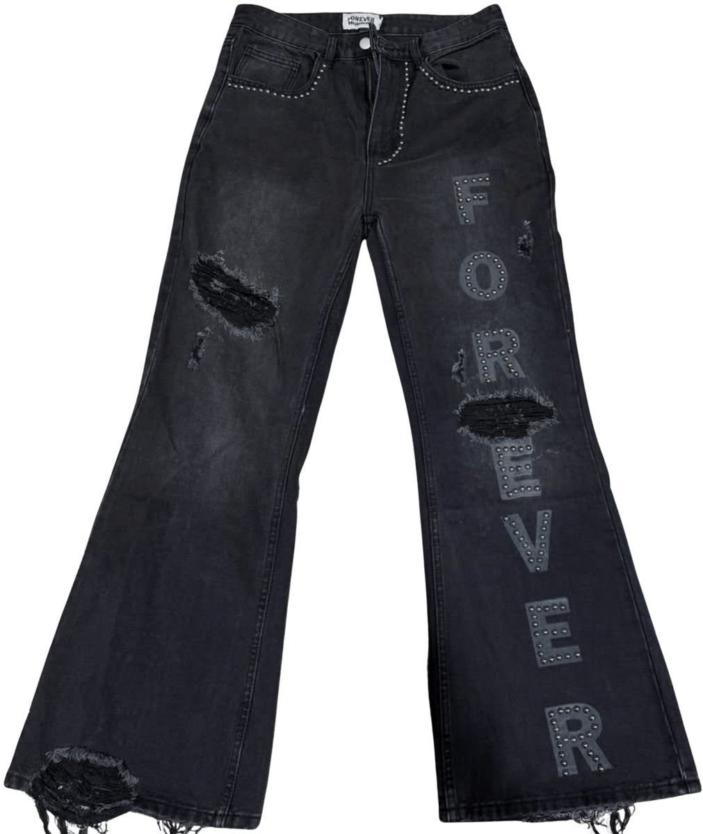 Forever Hungry Forever Flared Jeans Black