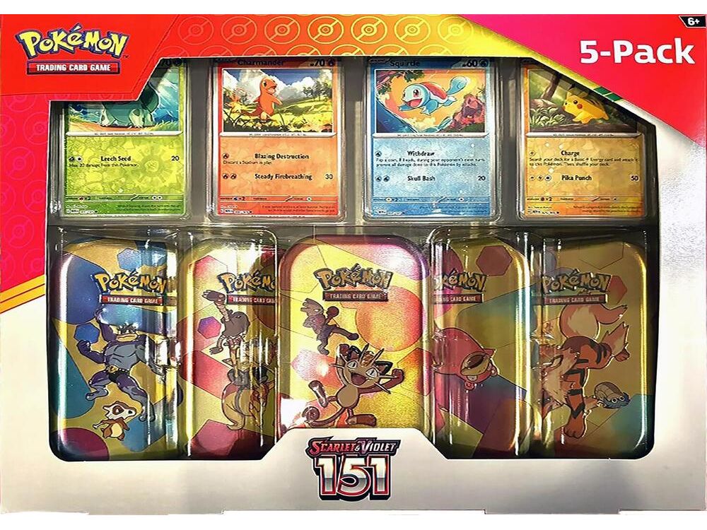 Costco Pokemon Scarlet & Violet 151 Mini Tin 5-pack (Meowth)