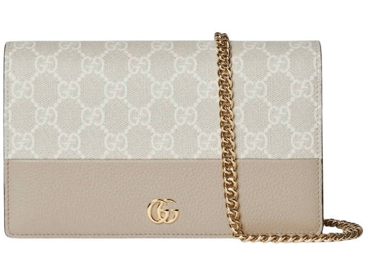 Gucci GG Marmont Bi-Color Wallet on Chain