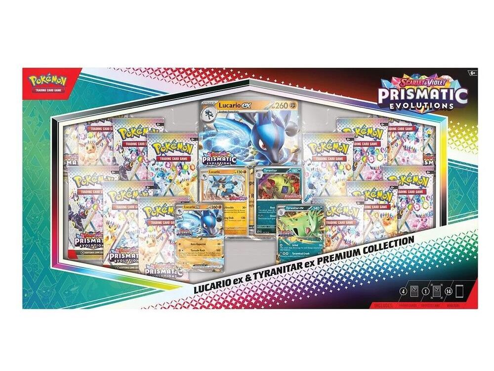 Prismatic Evolutions Lucario ex & Tyranitar ex Premium Collection (Sam's Club)