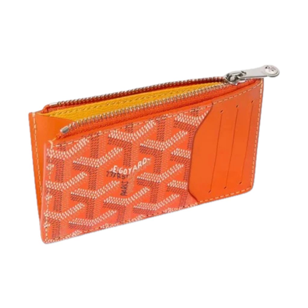 Goyard Bourbon Zipped Card Holder Orange