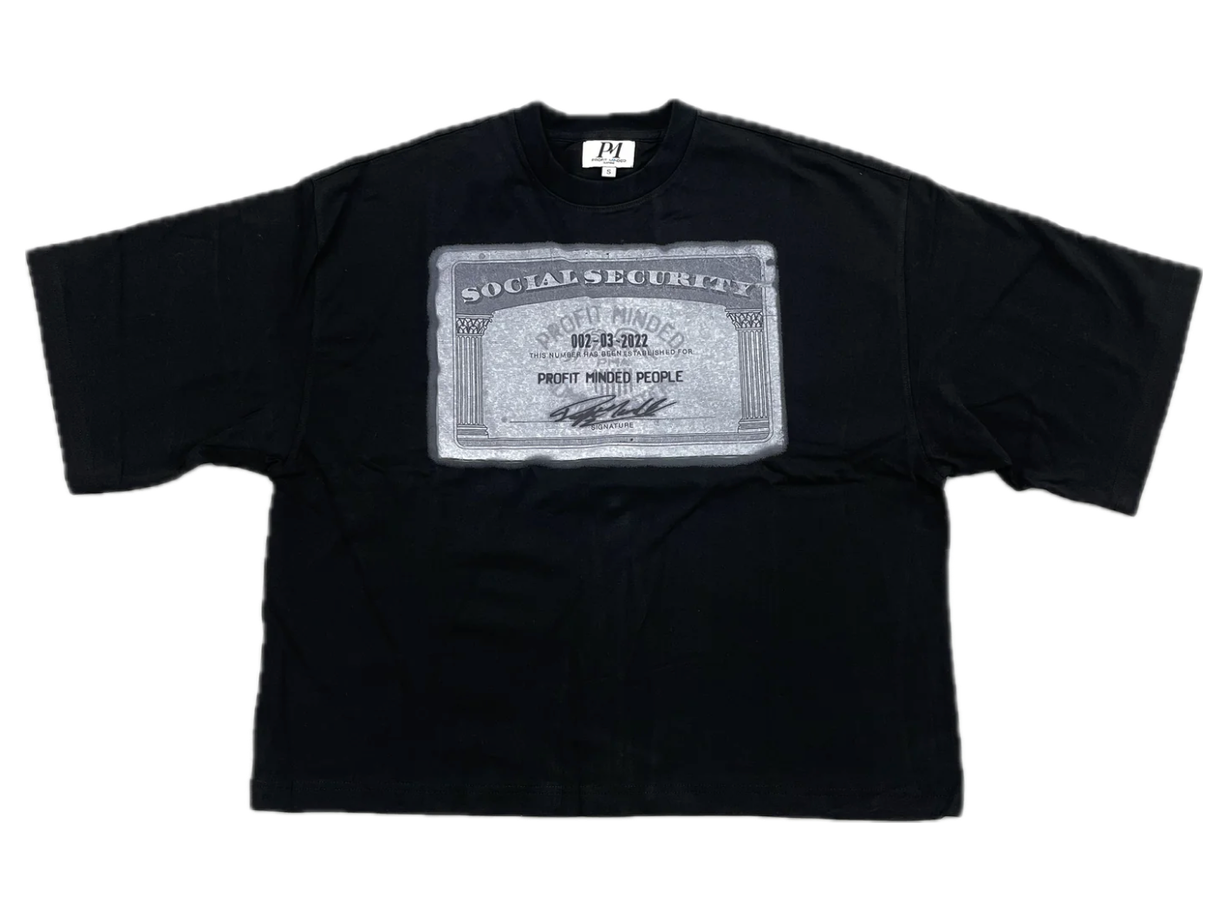 PROFIT MINDED SSN TEE BLACK