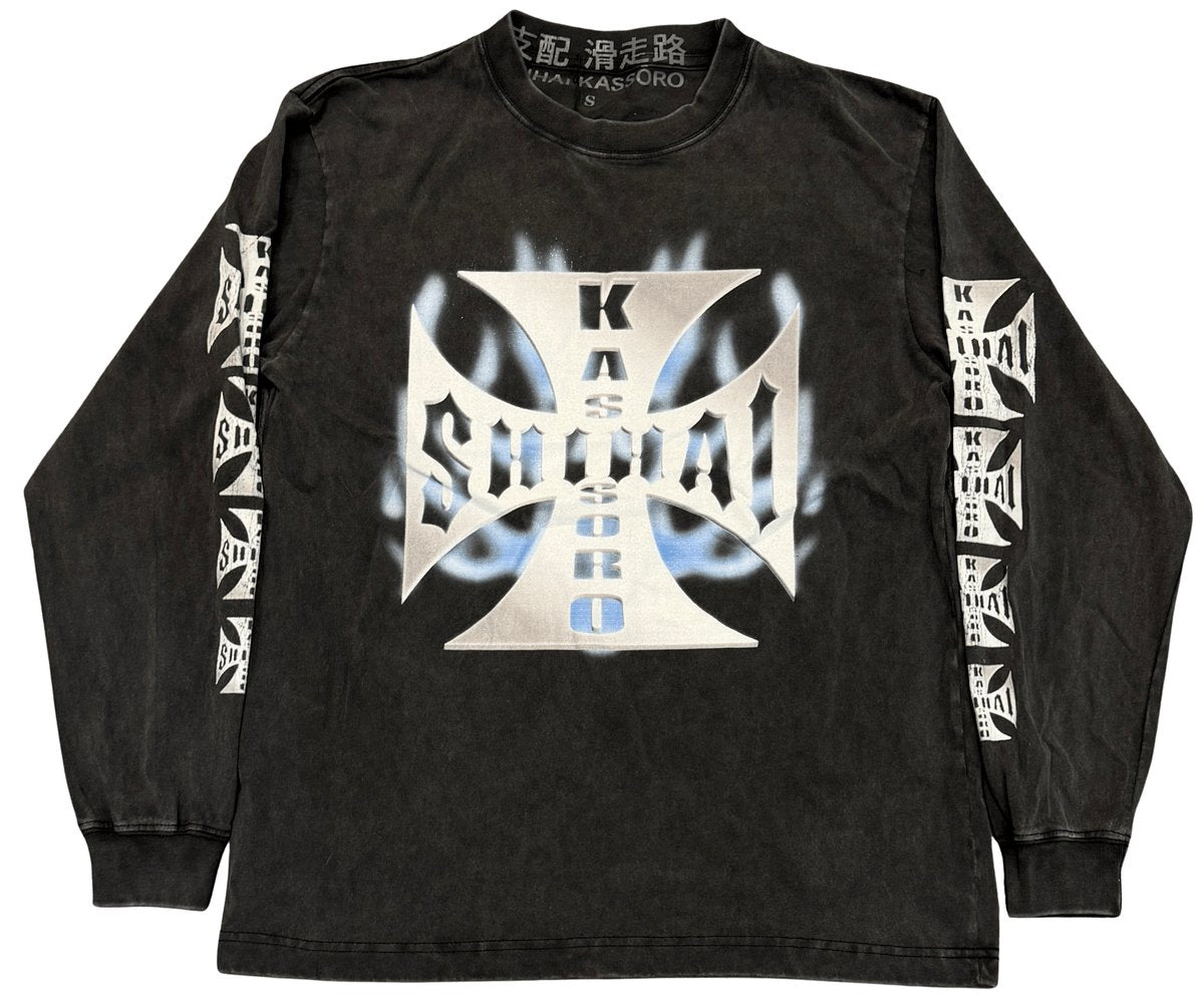 Shihai Grey Cross Long Sleeve