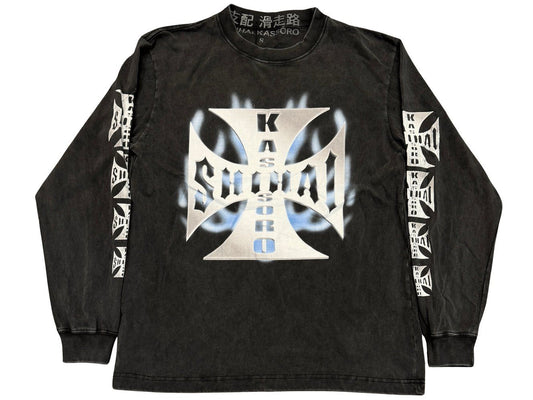 Dominion Shihai Grey Cross Long Sleeve