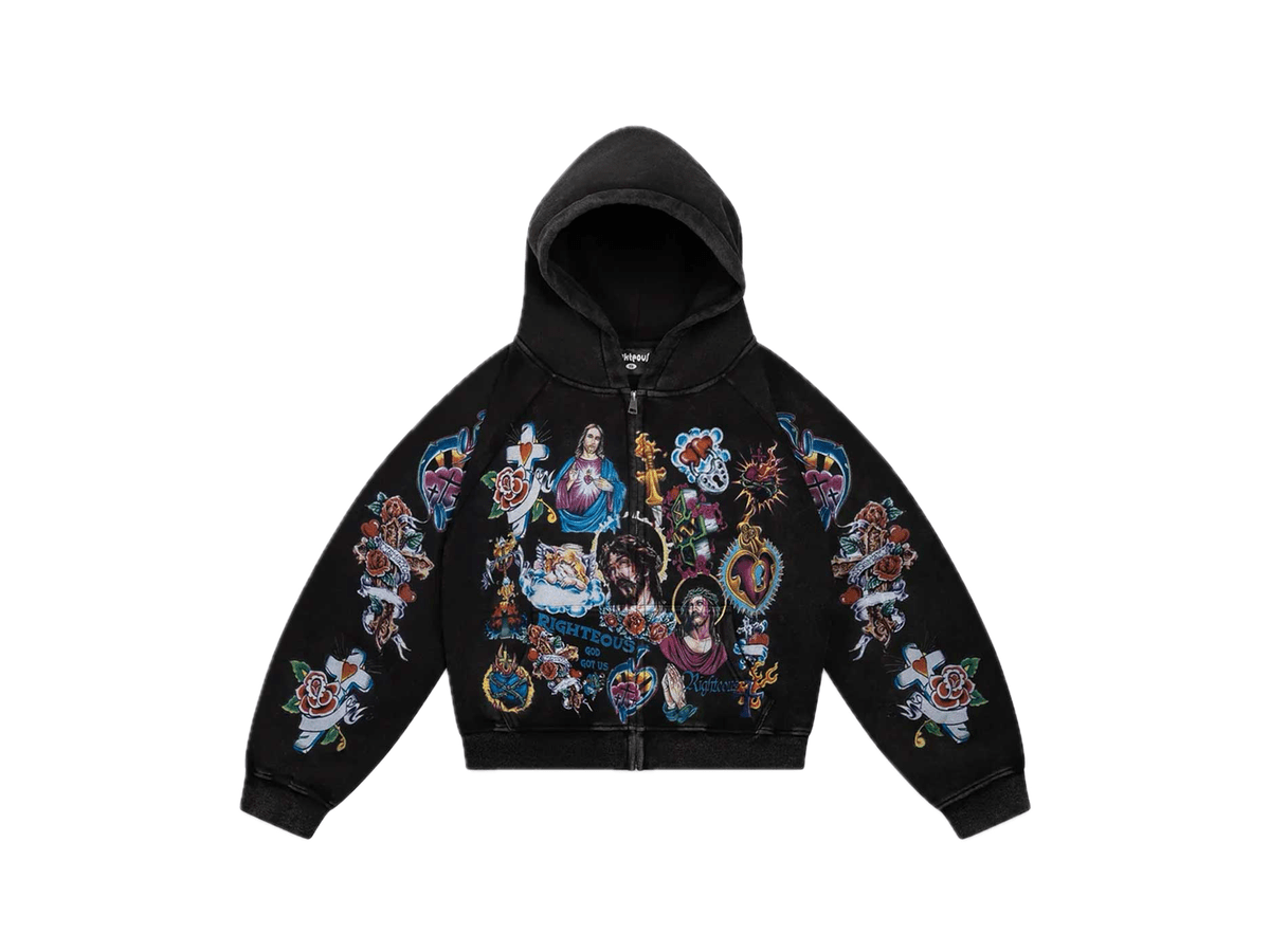 We Are Righteous Black Risen Zip Up