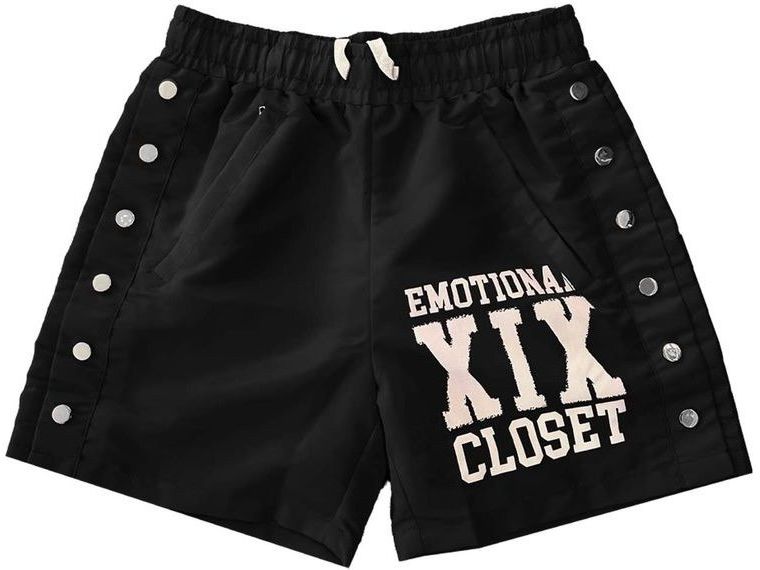 Mixed Emotions Backyard Nylon Shorts Black