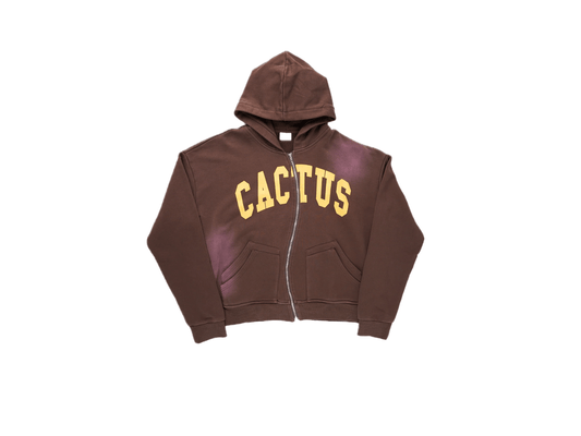 AZVA Crooked Cactus Zip Hoodie