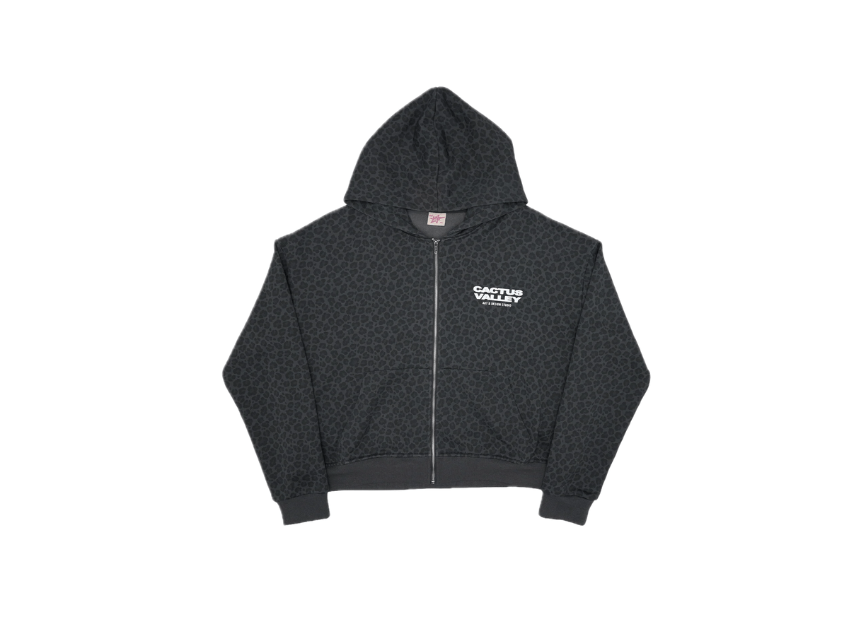 AZVA LEOPARD ART HOODIE BLACK
