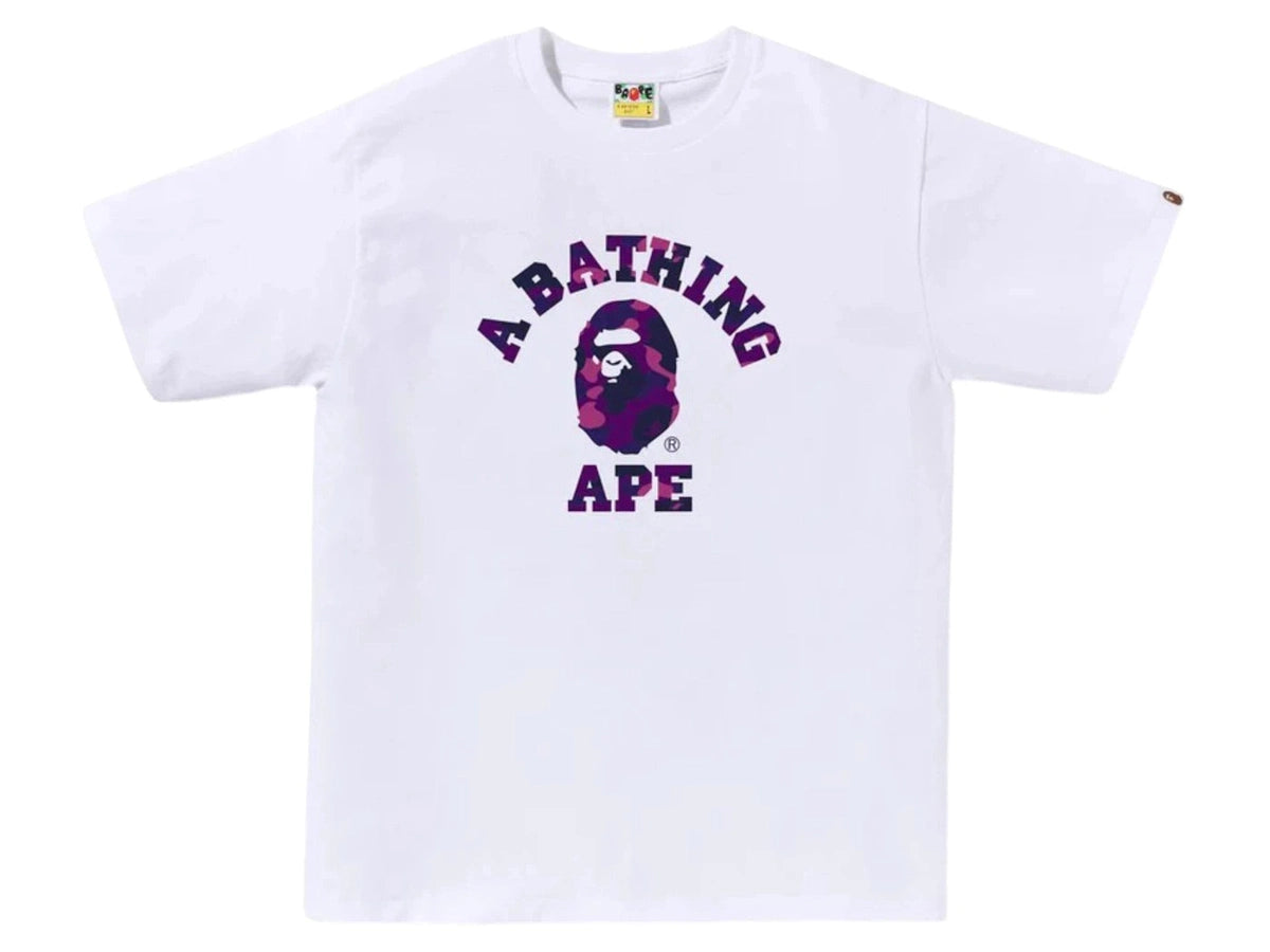 BAPE Color Camo College Tee (FW25) White Purple