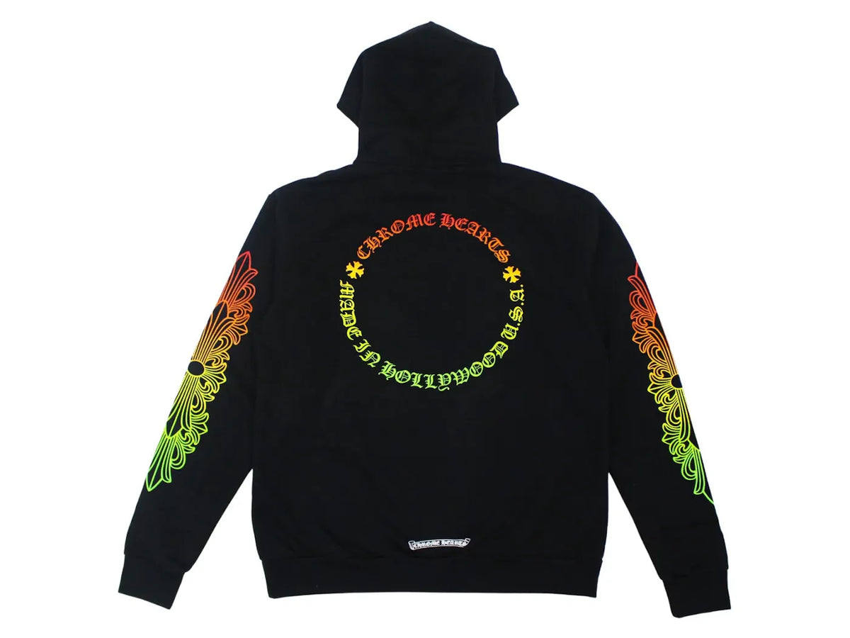 Chrome Hearts Floral Sleeve Gradient Made In Hollywood Hoodie Black/Gradient