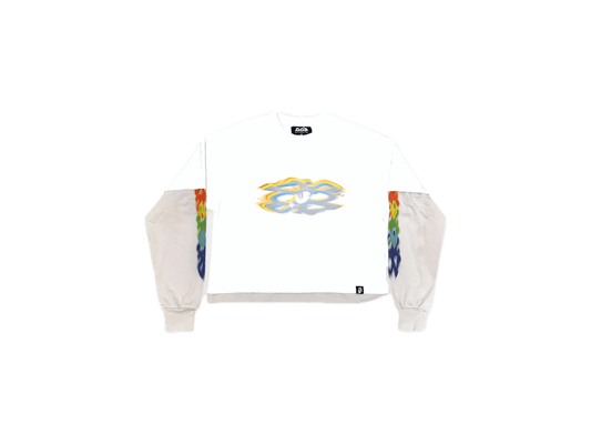 DOS VISION DOUBLE LAYERED TEE WHITE