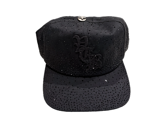 Vertebrae Obsidian Rhinestone Snapback