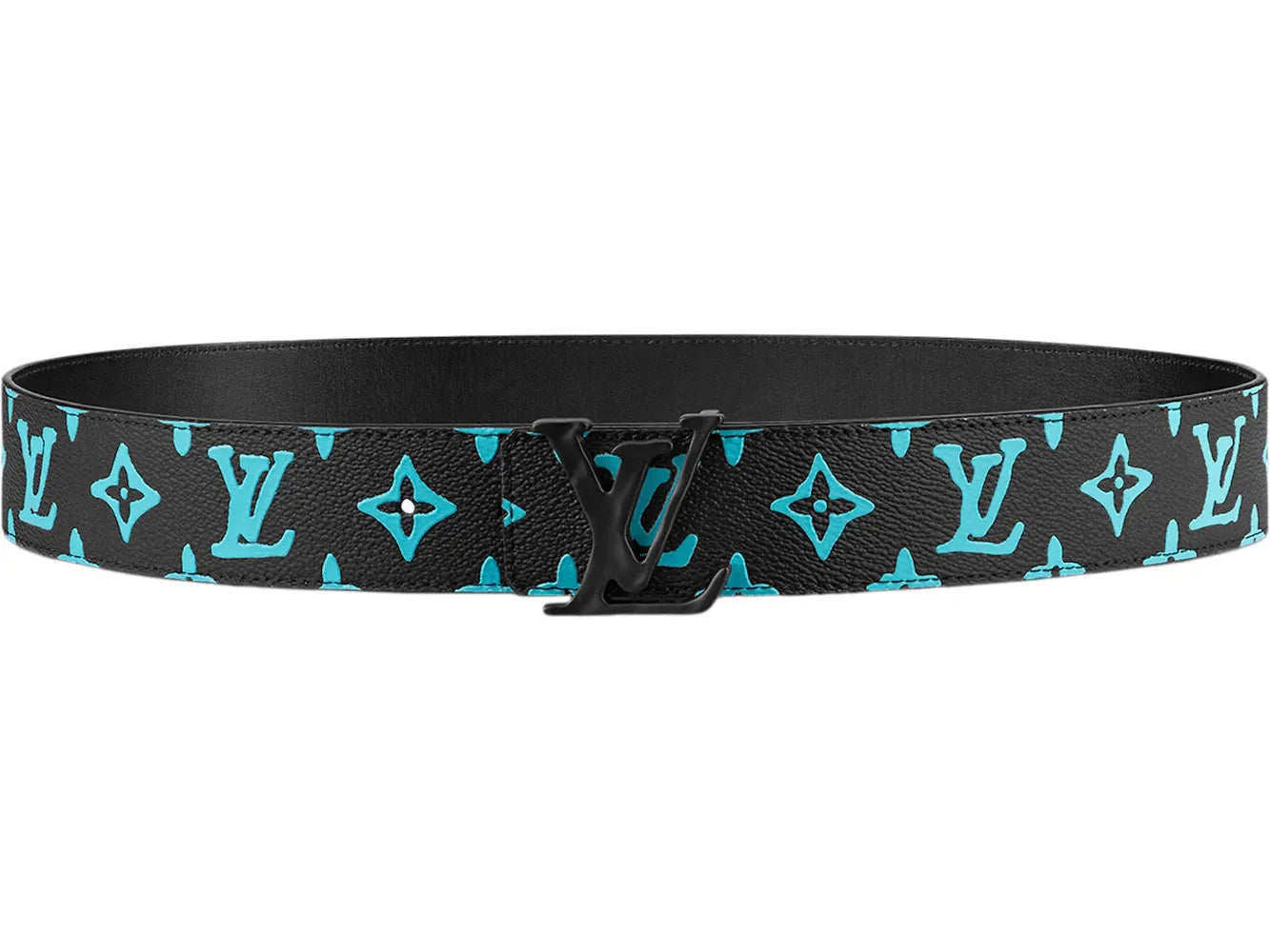 Louis Vuitton Belt LV Shape 40MM Reversible Black/Blue