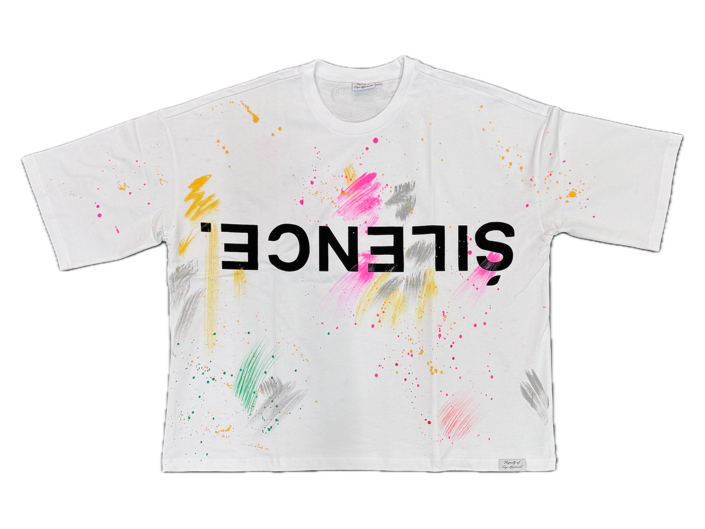 Onyx Apparell Silence Splatter Tee White