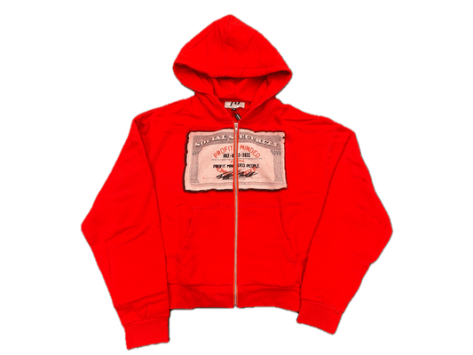 Profit Minded SSN Zip Up Jacket Red