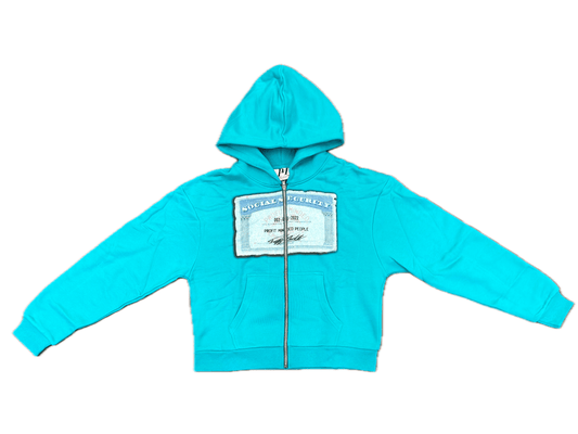 Profit Minded SSN Zip Up Jacket Teal