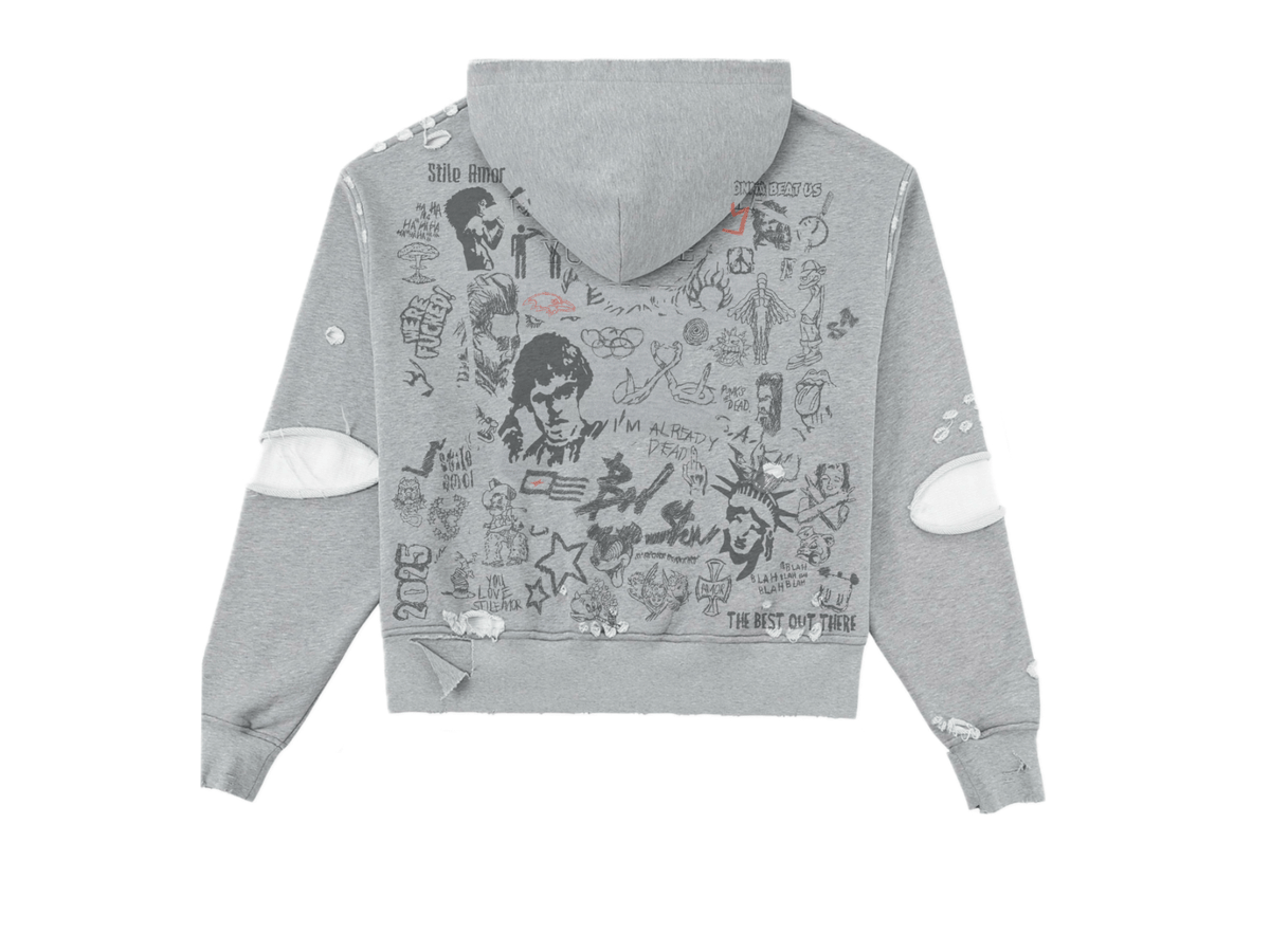 STILE AMOR LOVE FOR STILE HOODIE GREY