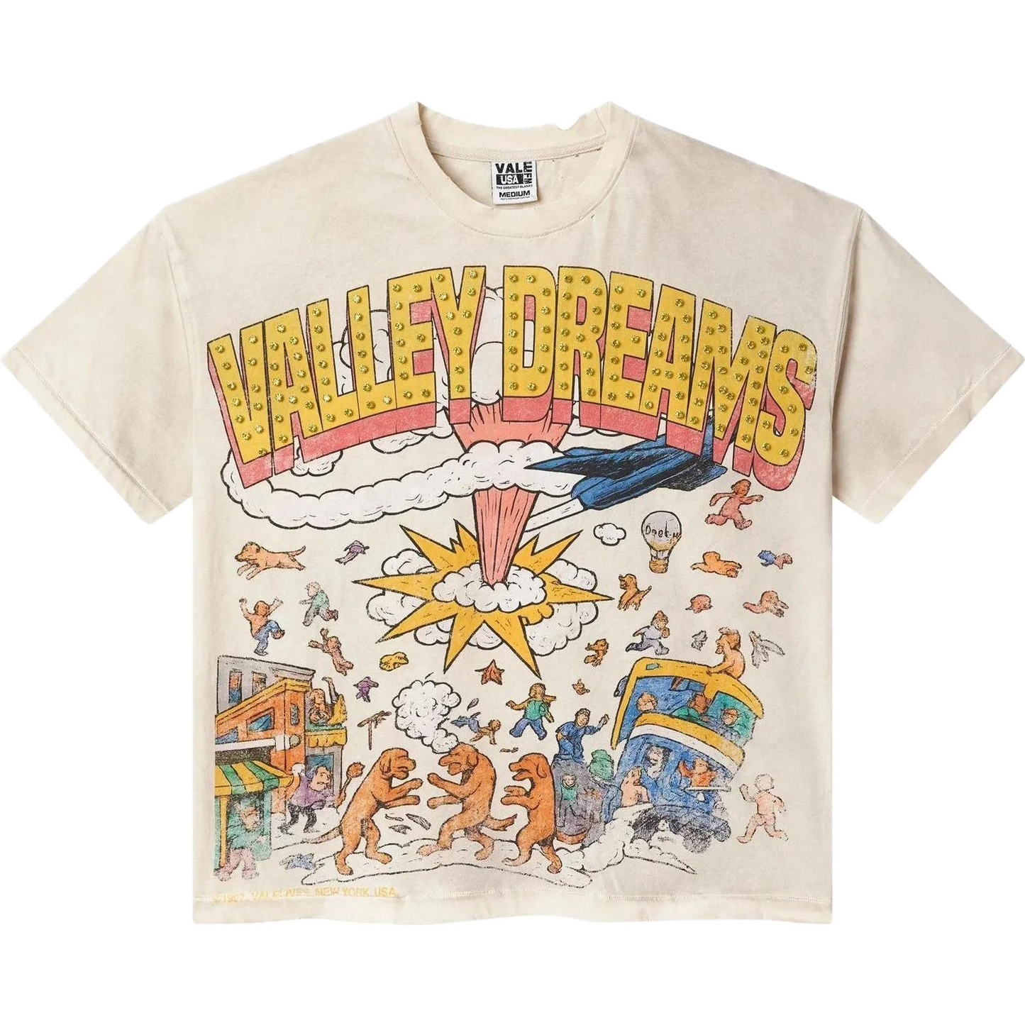 VALE FOREVER CHAOS BLING TEE TAN