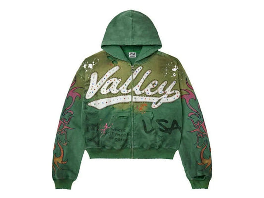 Vale Forever Inferno Zip Up Hoodie Green