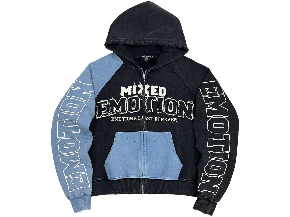 Mixed Emotions Split Decision Hoodie Blue