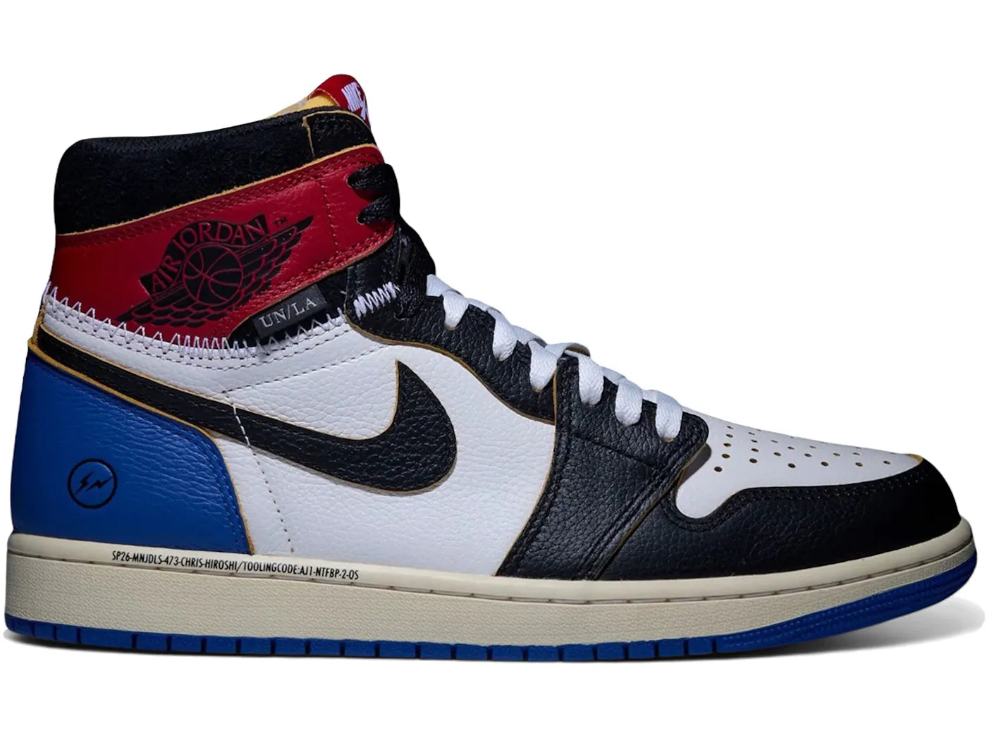 Jordan 1 Retro High OG SP Fragment x Union LA Varsity Red Sport Royal