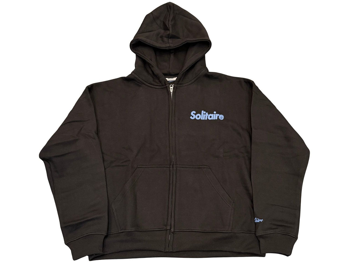 Solitaire Zip Up Black Blue
