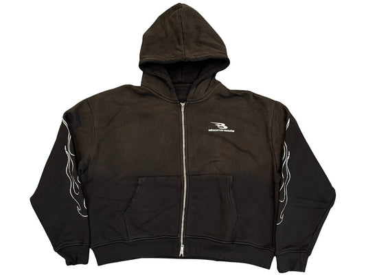 Abominable Zip Up White Flame