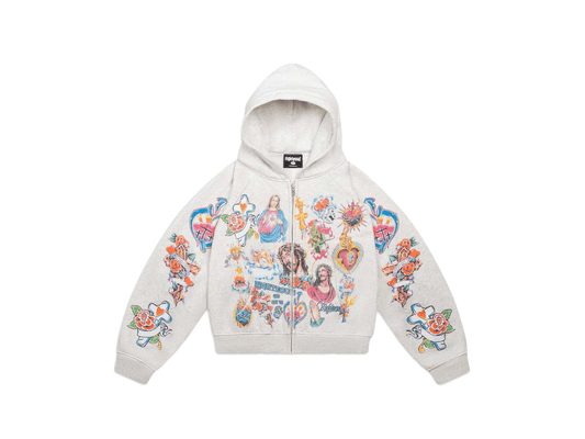 We Are Righteous Risen Zip Up Grey