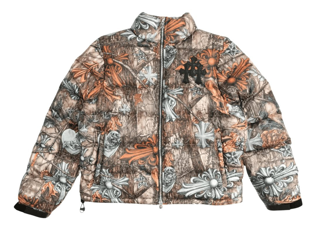 Nike x NOCTA x Chrome Hearts Leather Cross Patch Puffer Jacket