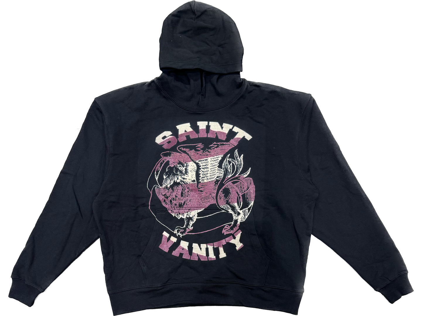 Saint Vanity Hoodie Black/Burgundy