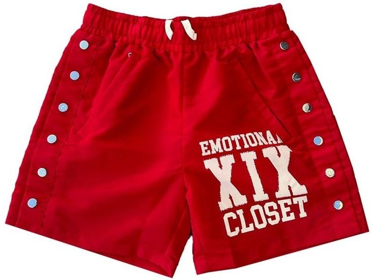 Mixed Emotions Backyard Nylon Shorts Red
