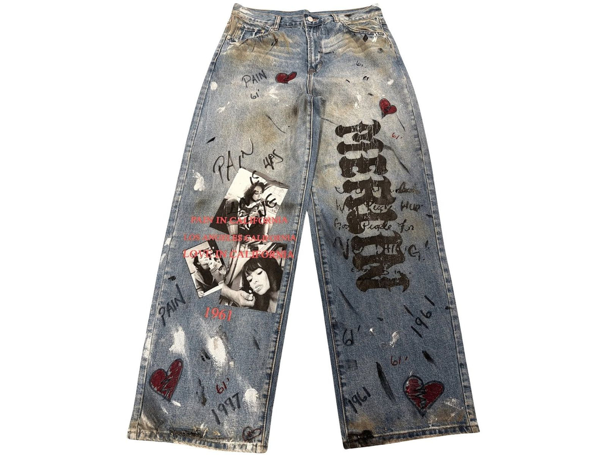 Merlins Father Painted Pain Jeans