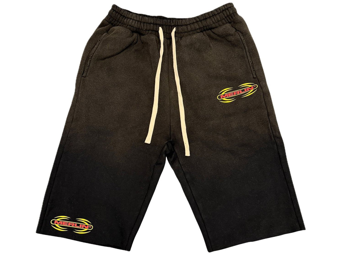 Merlin Batman & Robin Sweat Shorts Black