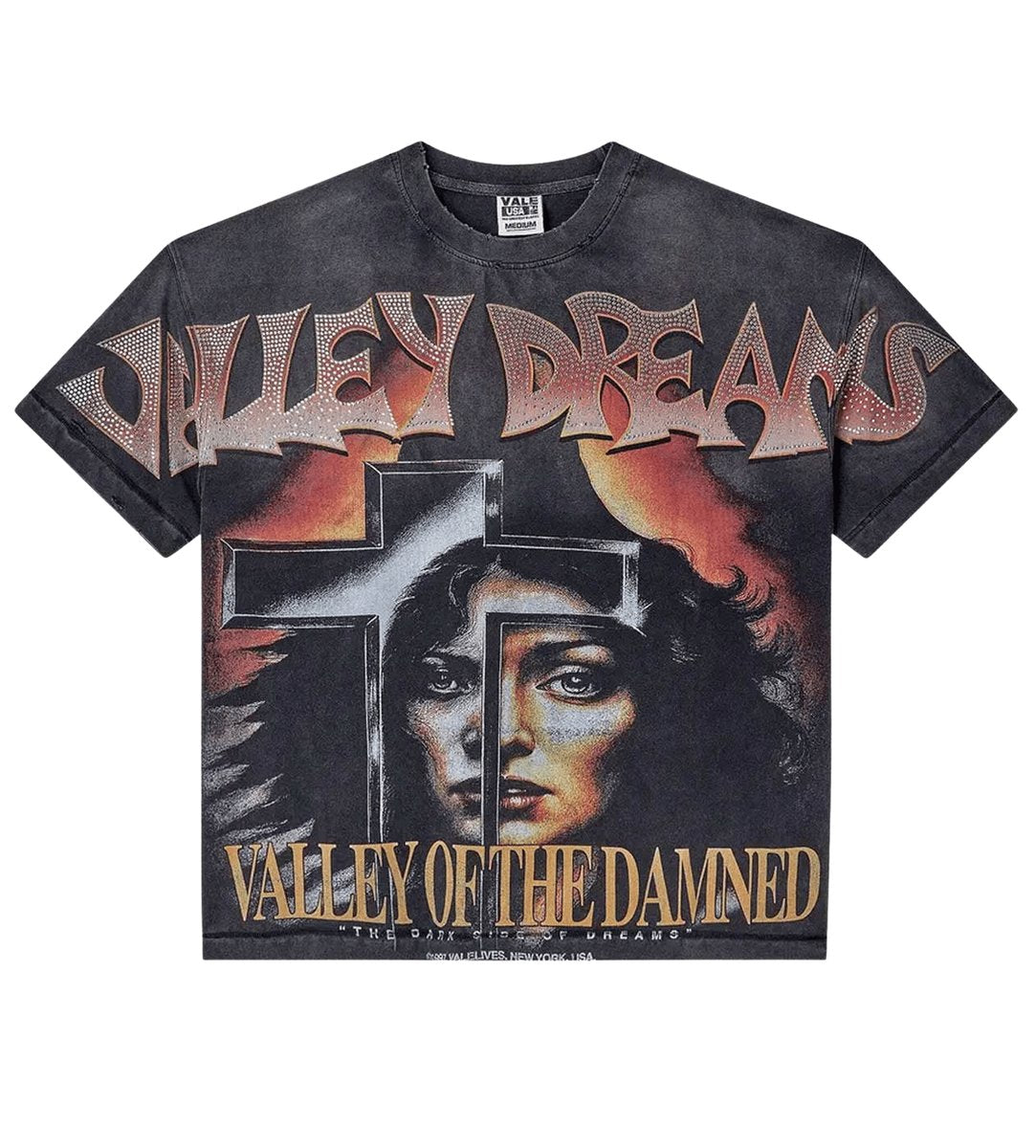 Vale Forever Damned Bling Tee Washed Black