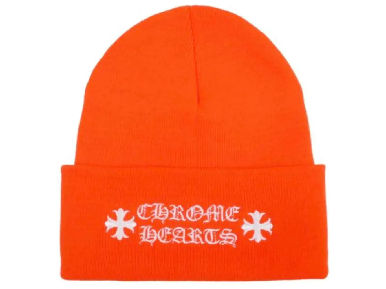 Chrome Hearts Logo Beanie Safety Orange